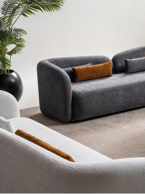 Canapé-Set x2 3-Plaz Canapéen 1-Plaz Modern Komplett Set Polster Garnitur