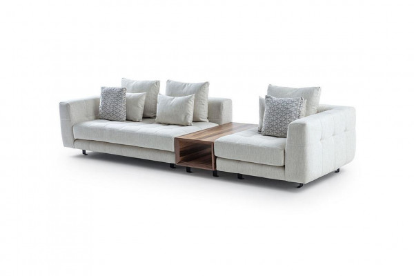 Wäissen Véiersëtzer Modern Polstersofa Wunnzëmmer Designer Canapé Nei