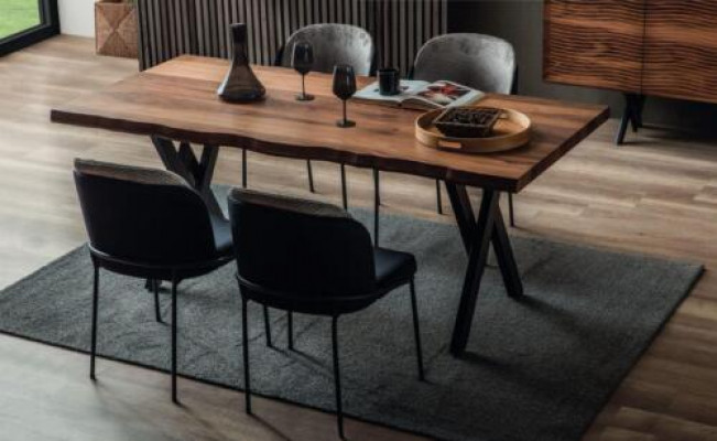 Exklusiven hëlze Iessdësch Moderner 6x gepolstert Still Iesszëmmer Garnitur