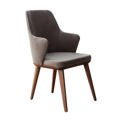 Komplett Iessgrupp Designer Iessgewand Holz Iessdësch 6x gepolstert Still