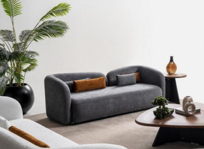Wunnzëmmer Sofa 3 Sëtzer Designer Couch Polster Sofas Stoff Textil Nei