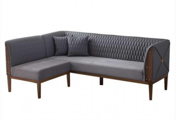 Stilvoll Griist Iesszëmmer Set Brongen Iessdësch 2x Stullbänken Bank.