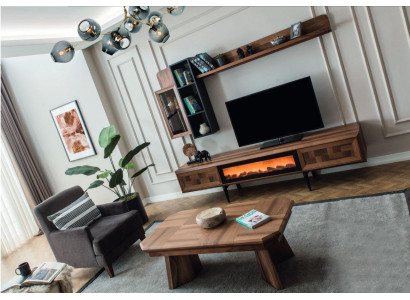 Wunnzëmmer Exklusiv Garnitur Designer TV-Stänner Lowboard Dësch.