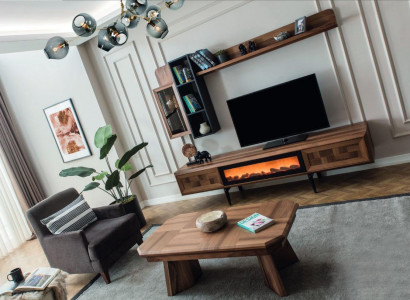Wunnzëmmer Exklusiv Garnitur Designer TV-Stänner Lowboard Dësch.