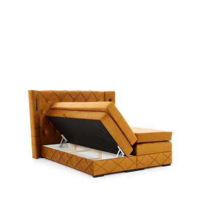 Braunt exklusivt Chesterfield Bett Polster Nuetsdëscher Designer Miwwelen
