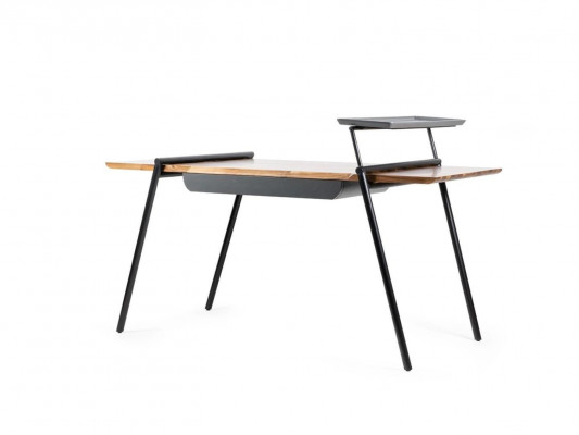 Bürosmiwwelen Aarbechtsdësch Braun Schreifdësch Holz Computerdësch Dësch Ariichtung