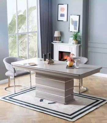 Set Grupp Dësch 6x Still Iesszëmmer Holzdësch Iesszëmmer Design nei