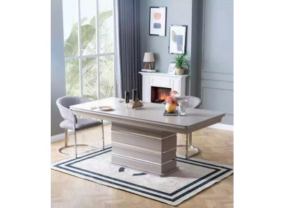 Set Grupp Dësch 6x Still Iesszëmmer Holzdësch Iesszëmmer Design nei