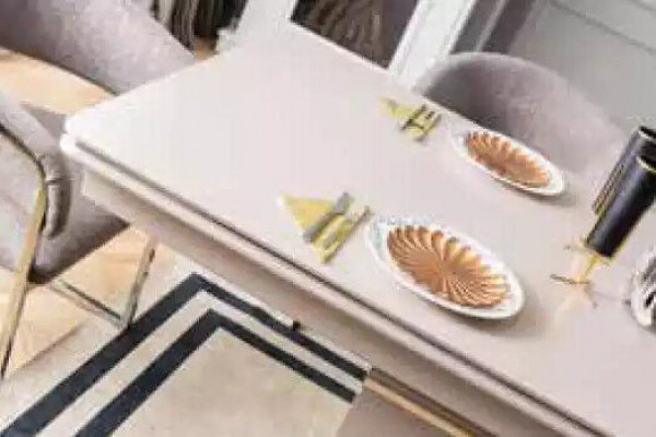 Set Grupp Dësch 6x Still Iesszëmmer Holzdësch Iesszëmmer Design nei