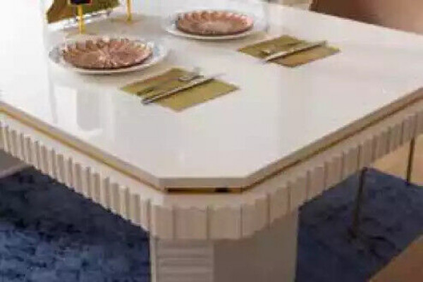 Iesszëmmer Set Dësch 6x Still Sideboard Spigel 9-Deel Grupp Garnitur