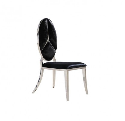 Stull Schwaarz Nei Still Polsterstull Fauteuil Metall Lounge Design Miwwelen