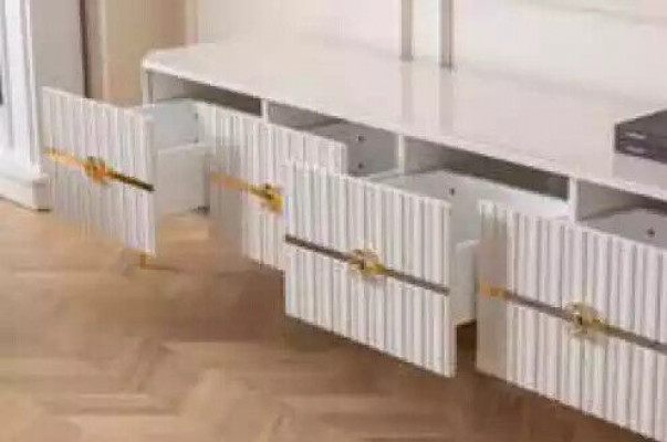 Couchtisch Sideboard 2tlg Wunnzëmmer Miwwel Dësch Lowboard nei wäiss