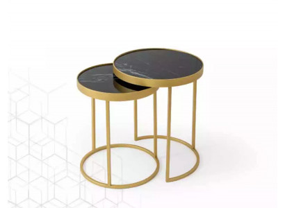 Niewendëschel Gold Wunnzëmmer Miwwelen Material Edelstahl Design nei