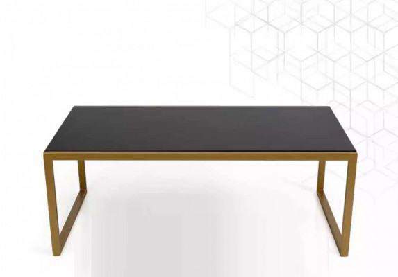 Canapé Dësch Wunnzëmmerdësch Sofadësch Design Edelstahl Gold Modern
