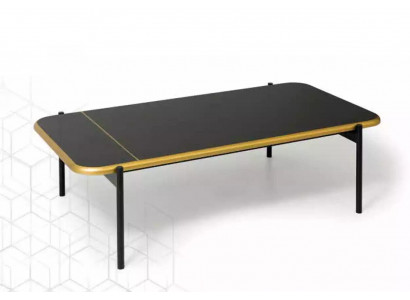 Miwwelen Dësch Luxus Modern Sofa Dësch Holz Wunnzëmmer Design schwaarz