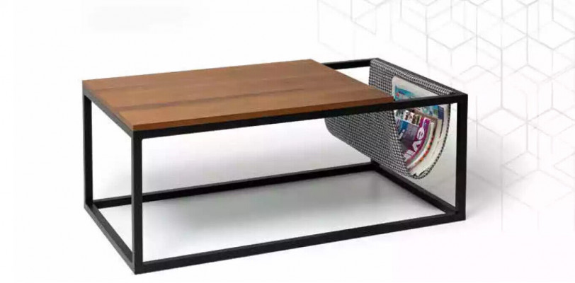 Wunnzëmmer Couchdësch brong Miwwelen Dësch Luxus nei Modern Design Holz