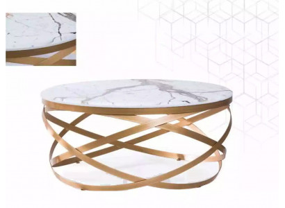 Canapé Table Miwwel Dësch Luxus Gold Modern Wunnzëmmer Design Edelstol