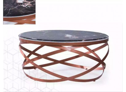 Couchtisch ronn Miwwelen Luxus neischwaarz Modern Wunnzëmmer Design brong
