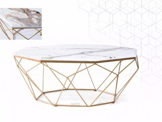 Couchtisch Miwwelen Dësch Gold Luxus nei Modern Wunnzëmmer Design Metall