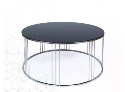 Canapéisch Miwwelen Luxus nei schwaarz Modern Wunnzëmmer Design Edelstahl
