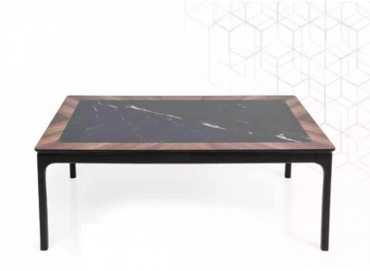 Miwwelen Dësch Luxus Modern Dëschliwwerkfäeg Stoff Design schwaarz