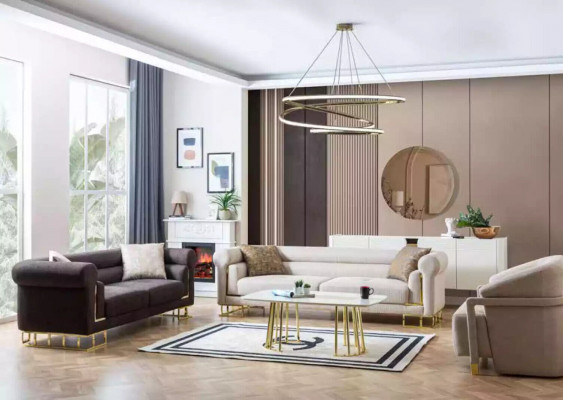 Sessel Miwwelen Eensëtzer Dréissessel Canapé 1 Sëtzer Wunnzëmmer Modern