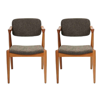Luxus Iesszëmmermiwwelen Designer Griis 2x Stull Nei Ariichtung Modern Stull