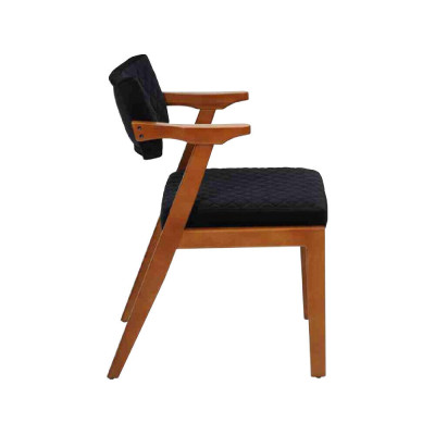Iesszëmmer-Stull Modern Holz Miwwelen 4x Still Schwaarz Luxus Design Ariichtung