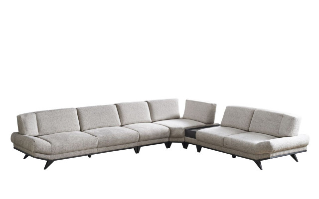 Gréis Wunnzëmer Sofa L-Form Wunnlandschaft Eckssofa Polster Canapé Nei