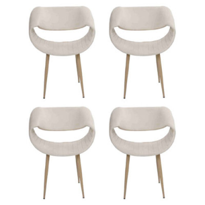 Modern 4x Still Polsterstull Luxus Fauteuil Lehnstull Iesszëmmer Wunnzëmmer Nei