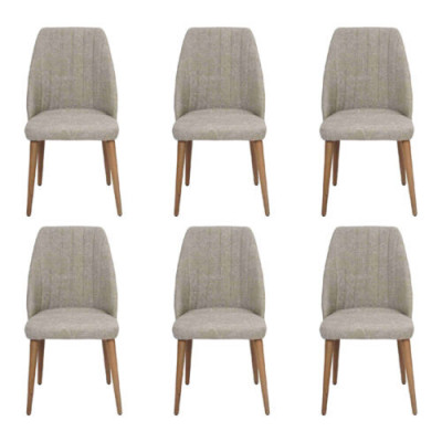 Modern 6x Stull Polsterstull Luxus Fotell Gro Stull Lehnstull Iesszëmmer