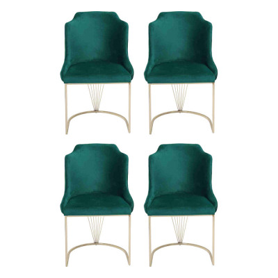 Designer grénge Iesszëmmerstull 4x Still Luxus Eensäizer Moderne Iesszëmmer.