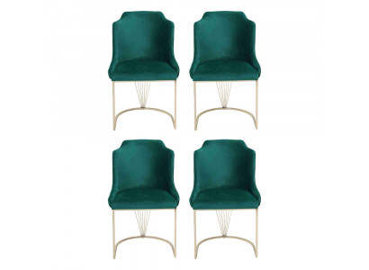 Designer grénge Iesszëmmerstull 4x Still Luxus Eensäizer Moderne Iesszëmmer.