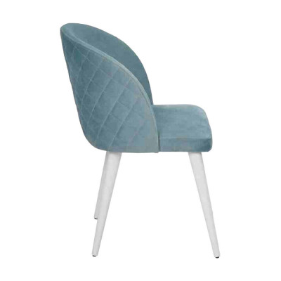 Moderne Iesszëmmer Holz 4x Still Blo Ouni Armlehn Nei Design Polster Stull