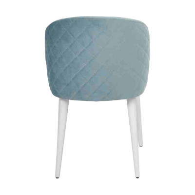 Moderne Iesszëmmer Holz 4x Still Blo Ouni Armlehn Nei Design Polster Stull