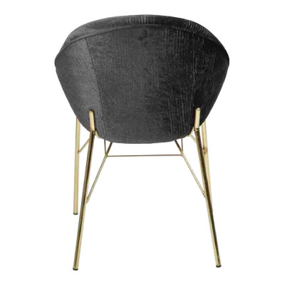 Design schwaarz 2x Still ouni Äermlehnen Iesssall modern Miwwel Luxus nei