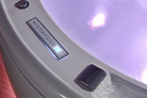 Luxus Whirlpool Badewanne Ronn Wanne Liicht Waasserfall LED-Beliichtung 