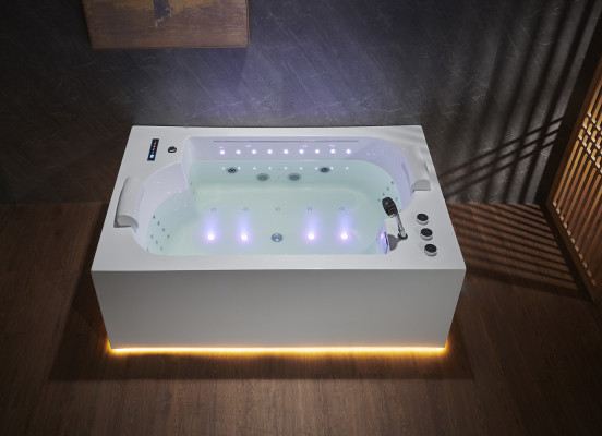 Badekuerf Wanne Indoor Whirlpool Badekuerf Spa Wanne LED 180x120
