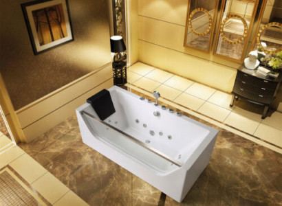 Badekummer Whirlpool Buedbidden Sprudel Massagedüsen Wellness Komfort