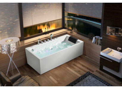 Whirlpool Buedbidden Spa Baden LED-Beliichtung Massagedüsen Spruddel