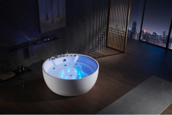Indoor Whirlpool Buedbidden Whirlwanne Waasserstralen Spa Wanne Relax 
