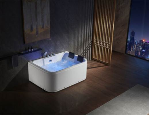 Whirlpool Massagedüsen Badewanne Duebelt Wanne Eckbadewanne Wanne fir 2 Persounen