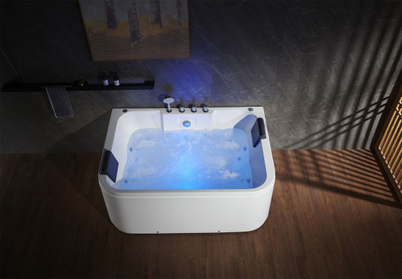 Whirlpool Massagedüsen Badewanne Duebelt Wanne Eckbadewanne Wanne fir 2 Persounen