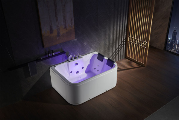 Whirlpool Massagedüsen Badewanne Duebelt Wanne Eckbadewanne Wanne fir 2 Persounen