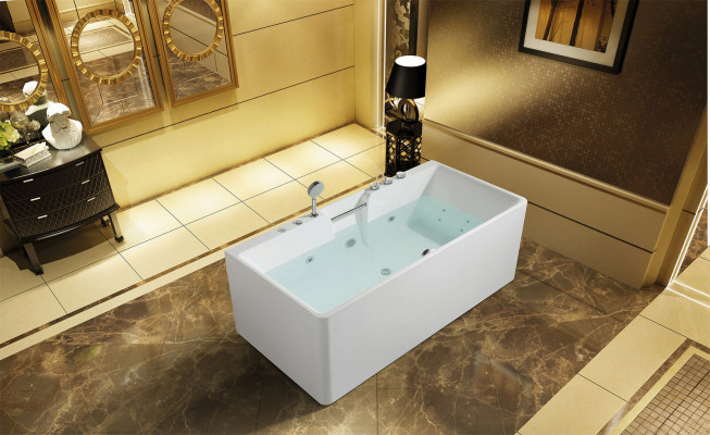 Whirlpool Badekar Buedbidden Luxus Bidden Badbieden Entspanung mat Grëff 150x80