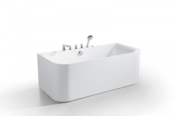 Badewannd Wanne Spa Wannen Buedzëmmer 170x80 Badewannen Wäiss Acryl Armaturen
