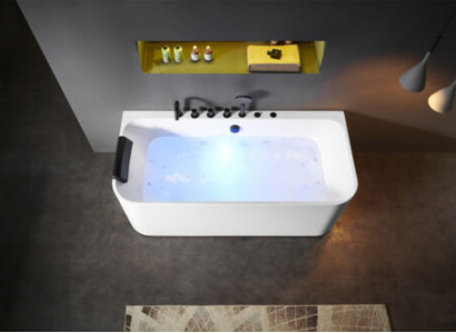 Acryl Wirbelbad Indoor Whirlpool Buedbidden Heem Spa Wäiss
