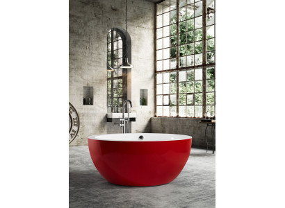 Fräistoend Badewanne Wanne Standbadewanne Ronn Rout Modern Buedzëmmer