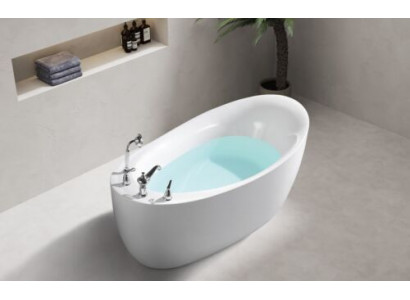 Badekummer Owal Buedbidden Fräistehend 160x80 Armaturen Komplett