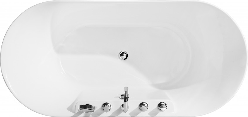 Fräistouss Badewanne Buedzëmmer Acryl Badewanne Wanne Wäiss Zäitegenëssesch